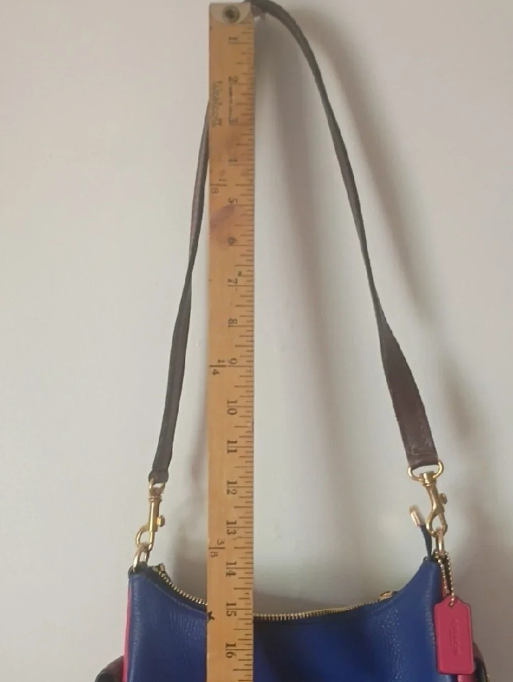 Coach Pennie Shoulder Bag 25 in colorblock sport blue. Style No: C6816